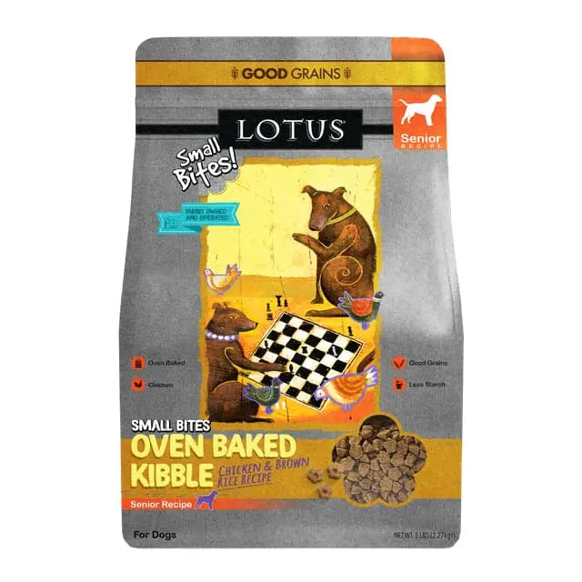 Lotus Premium Oven-Baked Dry Dog Food for Senior Dogs with Small Bites Recipe