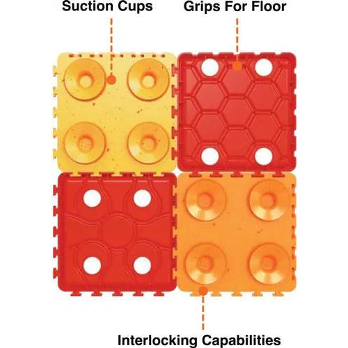 4-Piece Interlocking Poochie Butter Lick Pad for Relaxing Pets
