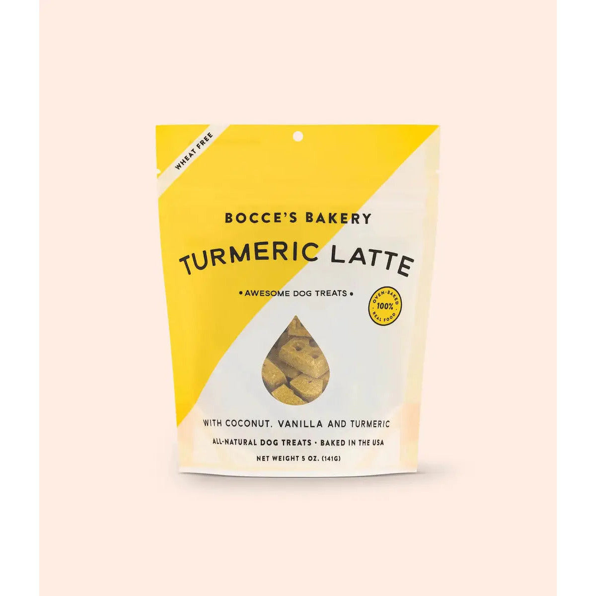 Bocce's Bakery 5oz Turmeric Latte Flavored Dog Biscuit Treats for Your Canine Companion
