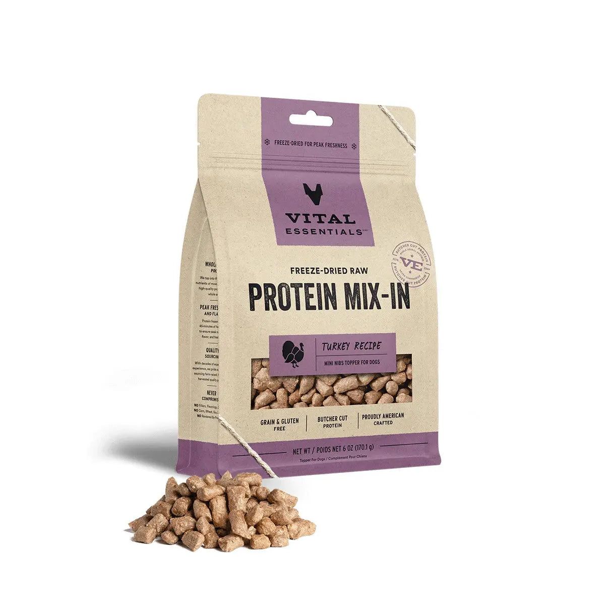 Vital Essentials® Freeze-Dried Raw Turkey Meal Topper: A Protein-Packed Treat for Dogs