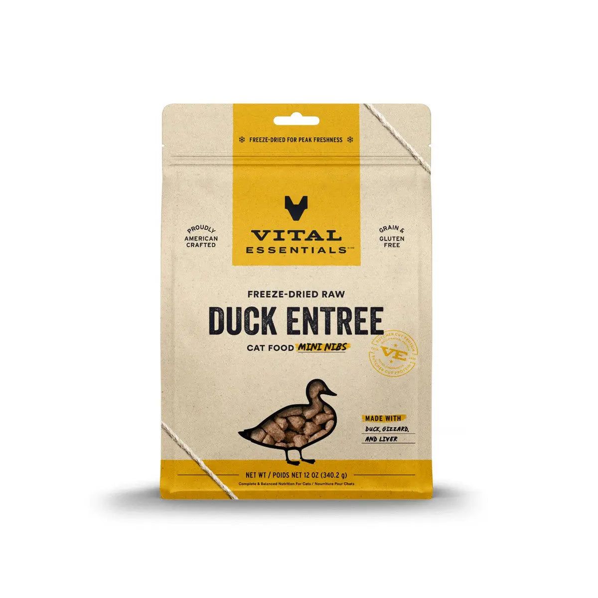 Vital Essentials® Freeze-Dried Mini Nibs Raw Duck Entree Cat Food