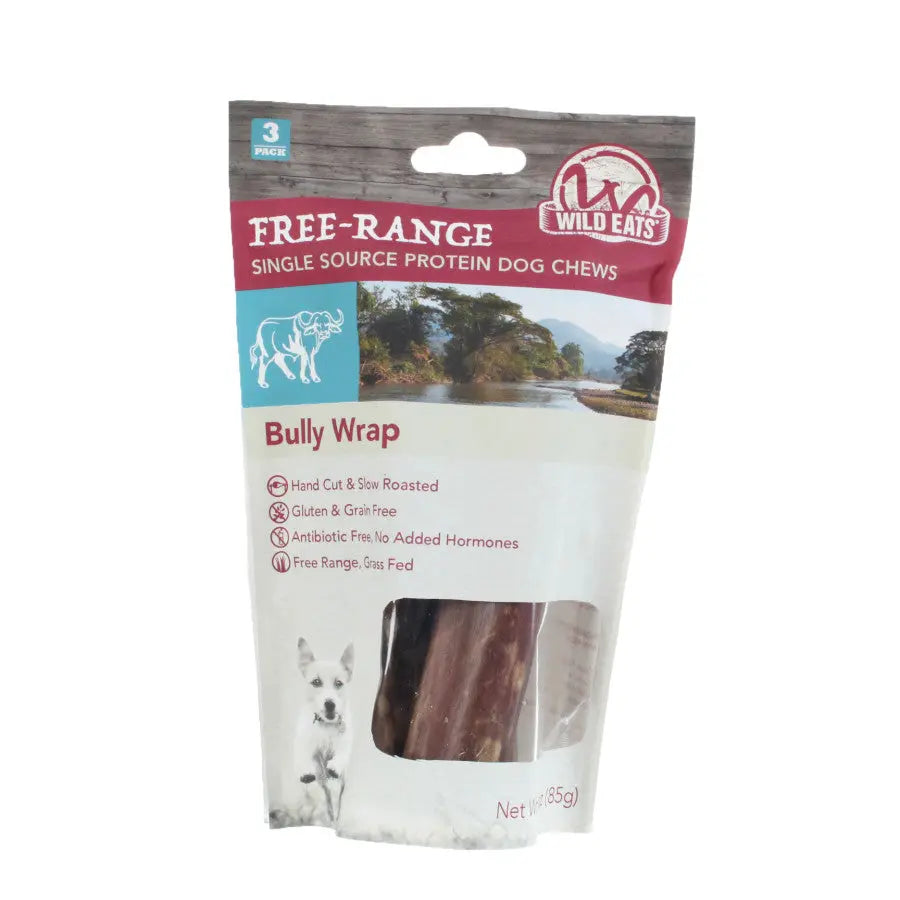 Wild Eats Premium Free - Range Water Buffalo Bully Wrap Dog Treats