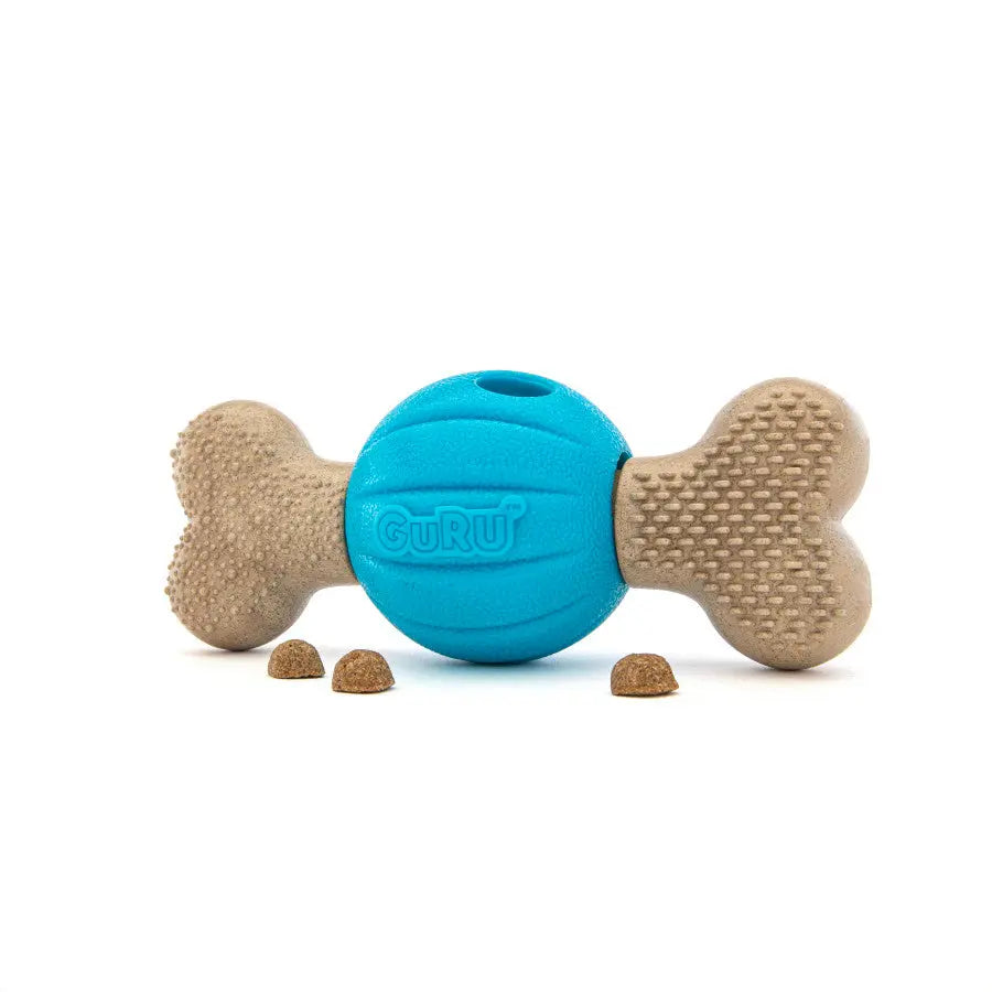 GURU Durable Bacon-Scented Spin & Chew Dog Bone Toy