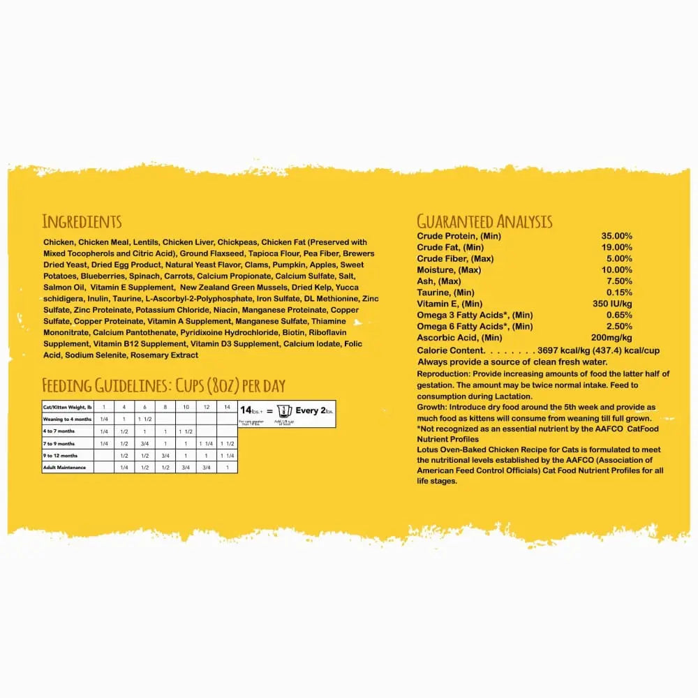 Lotus Premium Wholesome Grain-Free Dry Cat Food with Chicken Recipe