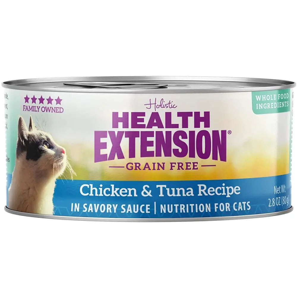 Health Extension Grain - Free Premium Chicken & Tuna Wet Cat Food, 24 x 2.8 oz