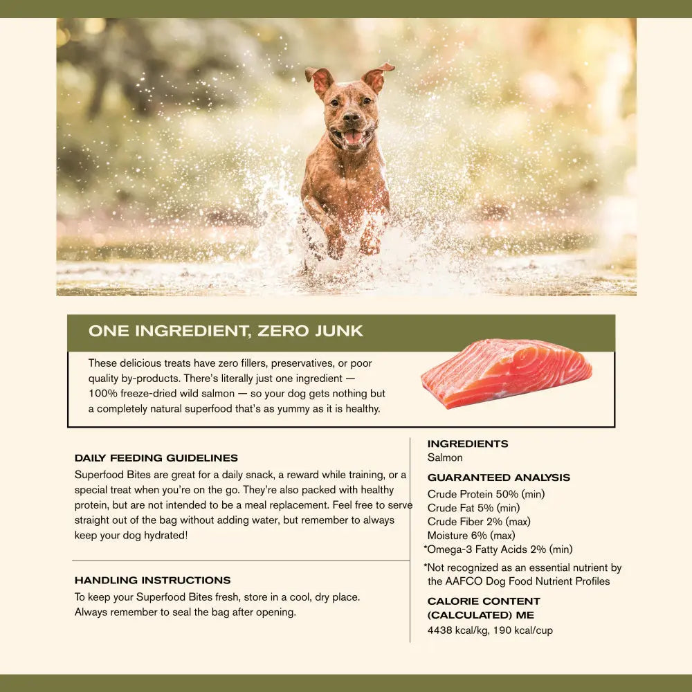Badlands Ranch 4oz Grain-Free Freeze-Dried Wild-Caught Salmon Dog Treats