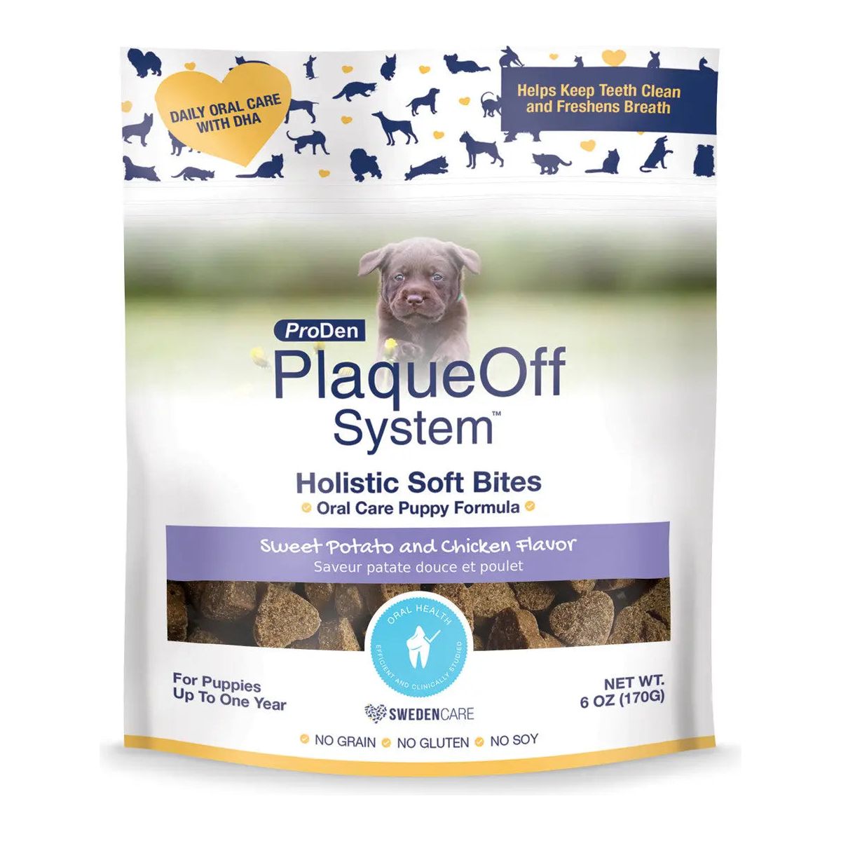 PlaqueOff Holistic Puppy Oral Care Soft Chew Bites - A Delicious Solution for Puppy Oral Health
