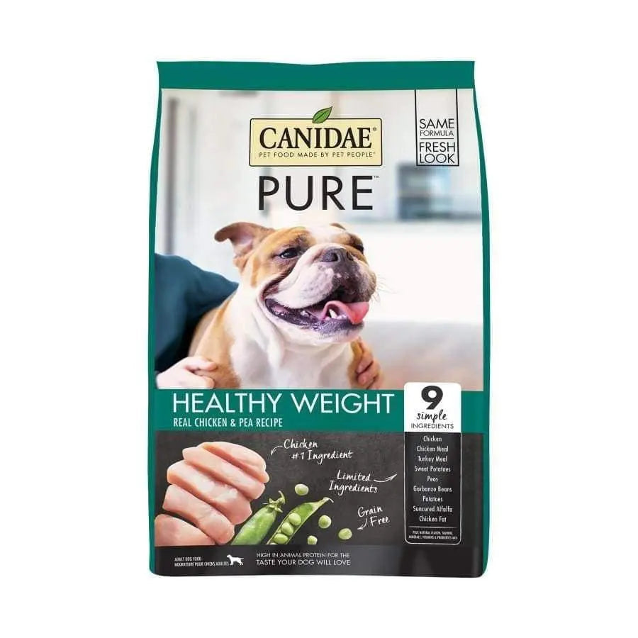 CANIDAE PURE Grain-Free Dry Dog Food for Healthy Weight with Real Chicken & Pea Recipe