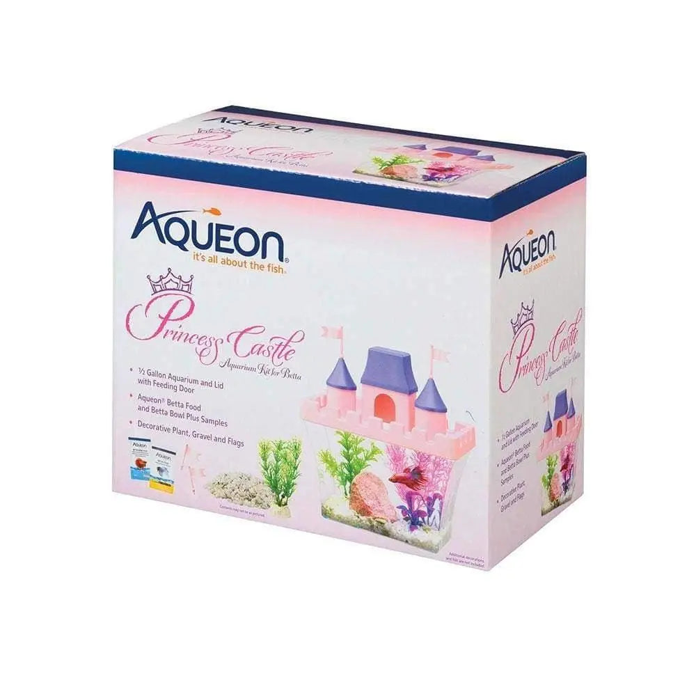 Aqueon® Princess Castle Desktop Aquarium Kit - 8.25 Inches Long, 4.75 Inches Wide, 7.5 Inches High