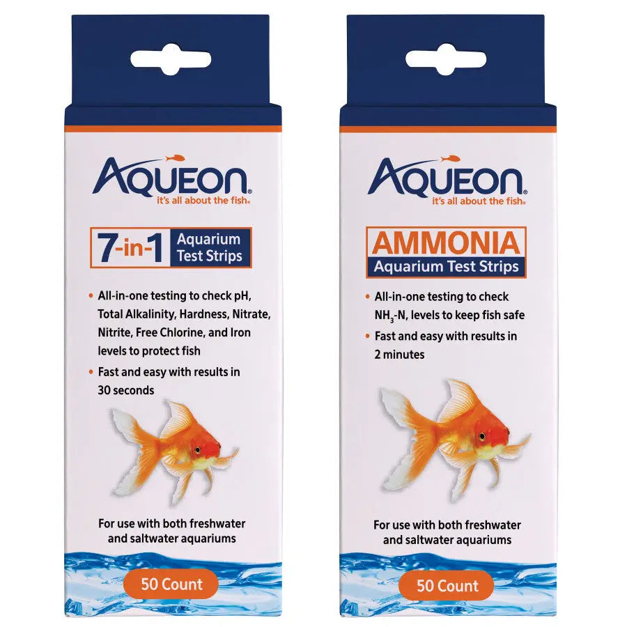 Aqueon Aquarium Ammonia Test Strips - Pack of 50 Strips for Comprehensive Aquarium Water Testing