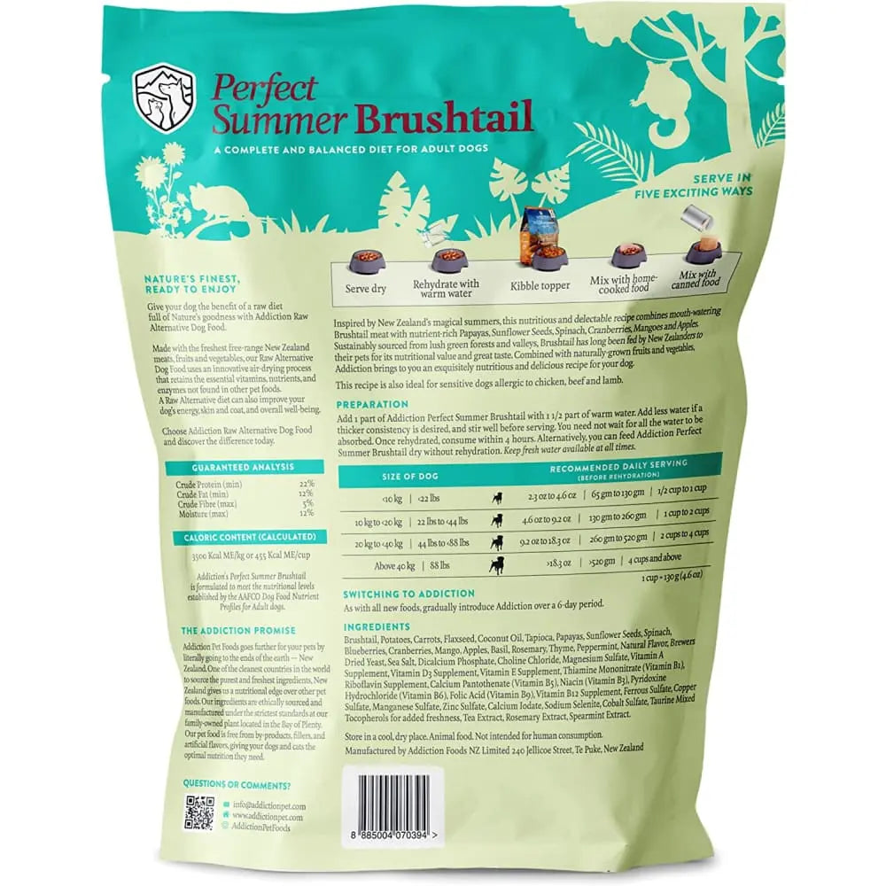 Addiction Premium Quality Perfect Summer Brushtail Raw Substitute Gently Air - Dried Dog Food for Canines
