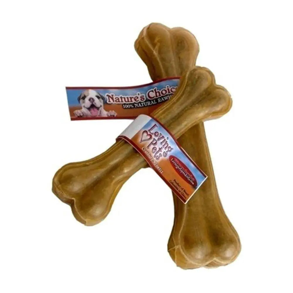 Loving Pets® Nature’s Choice® 12-Inch Pressed Rawhide Bone Dog Treats - Pack of 5