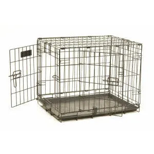 Precision Pet ProValu Hard - Sided Black 2 - Door Wire Dog Crate for Precise Pet Care