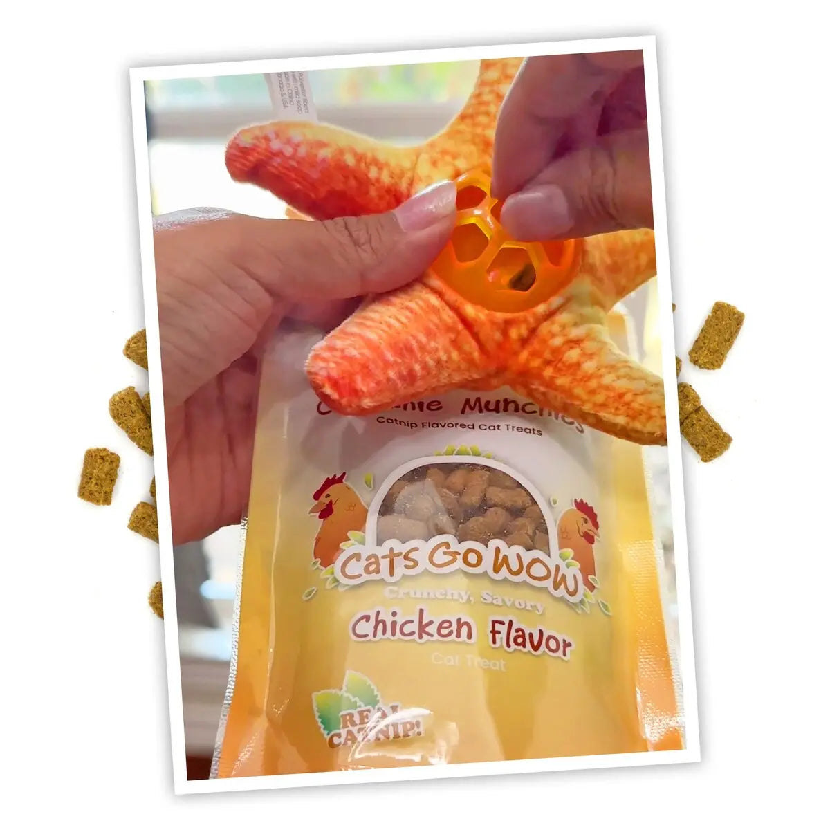 Meowijuana 3 Oz Crunchy Chicken & Catnip Flavored Cat Treats
