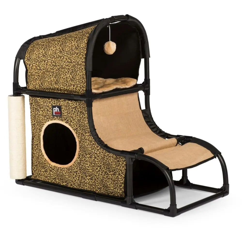 Prevue Pet Products Leopard Print Catville Loft - Ideal Cat Activity Center