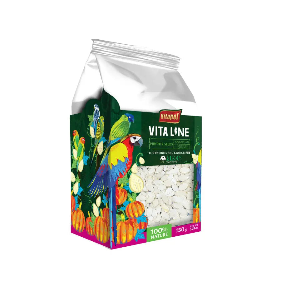 Vitapol Vita Line A & E Cages 150 g Pumpkin Seeds for Parrots and Exotic Birds