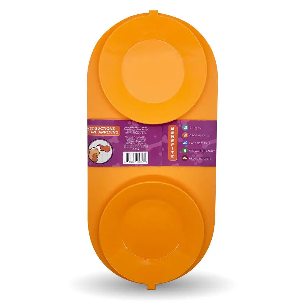 Oval - Shaped Poochie Butter Licking Pad with Suction Cups for Pets