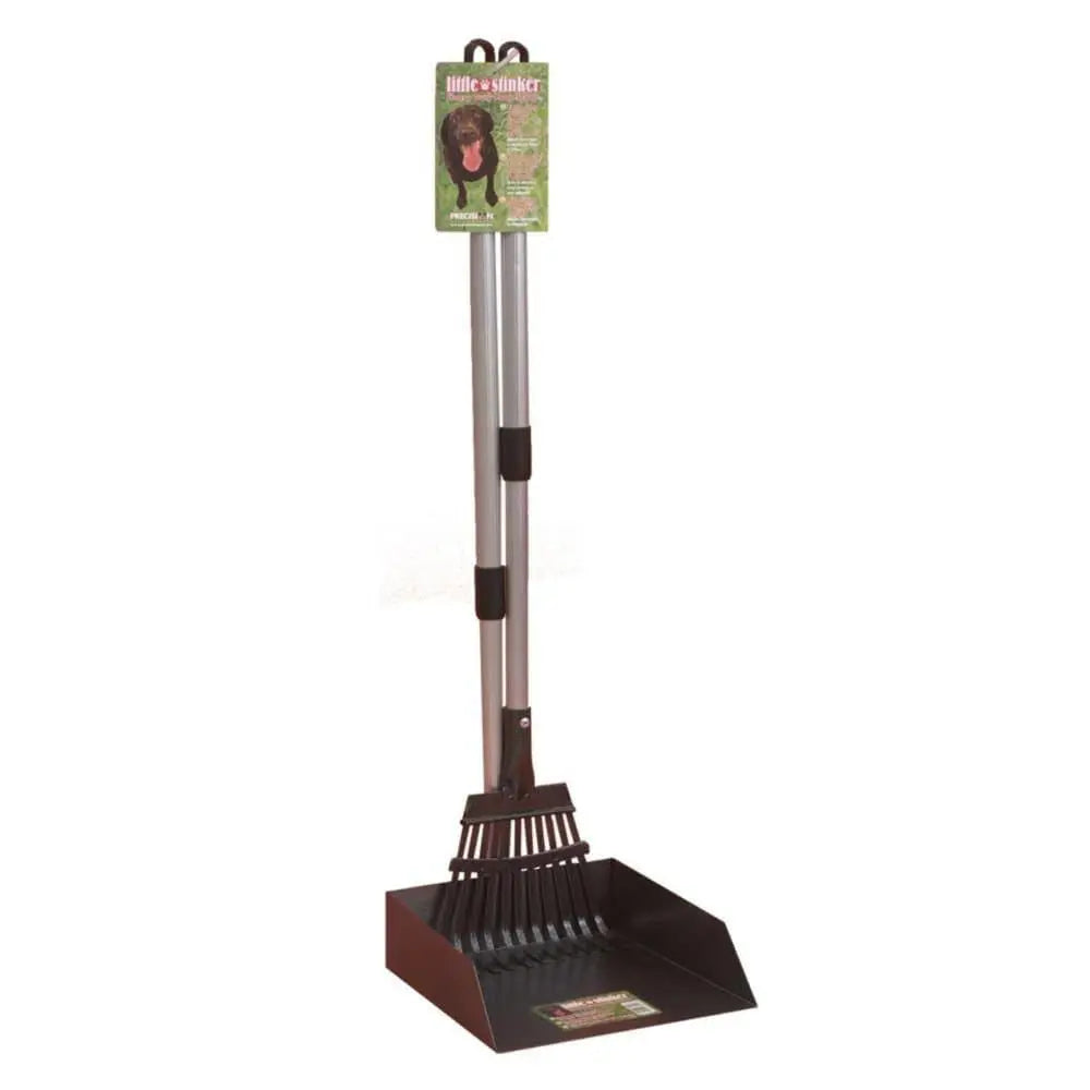 Precision Pet Brand Small Black Little Stinker Waste Removal Poop Scoop with Rake for Pets
