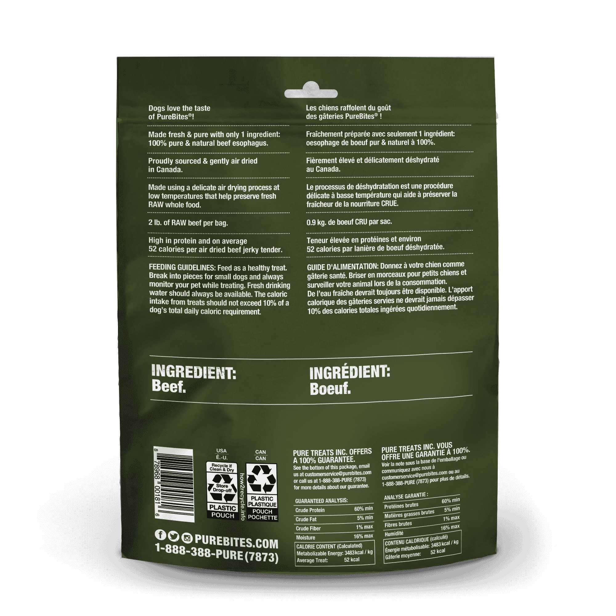 PureBites Premium Air - Dried 100% Pure Duck Dog Treats