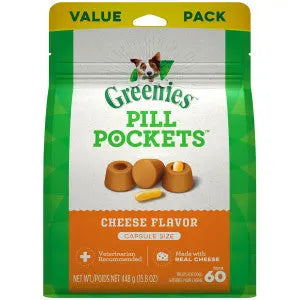 Greenies Cheese - Flavored Pill Pockets Dog Treats Specifically Designed for Capsules