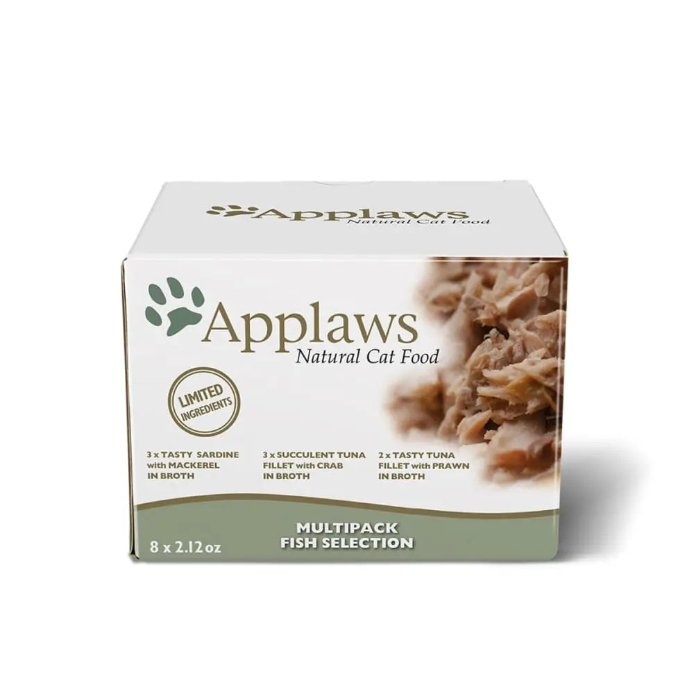 Applaws Multipack of Natural Wet Cat Food Pots - 8 x 2.12oz Fish Selection