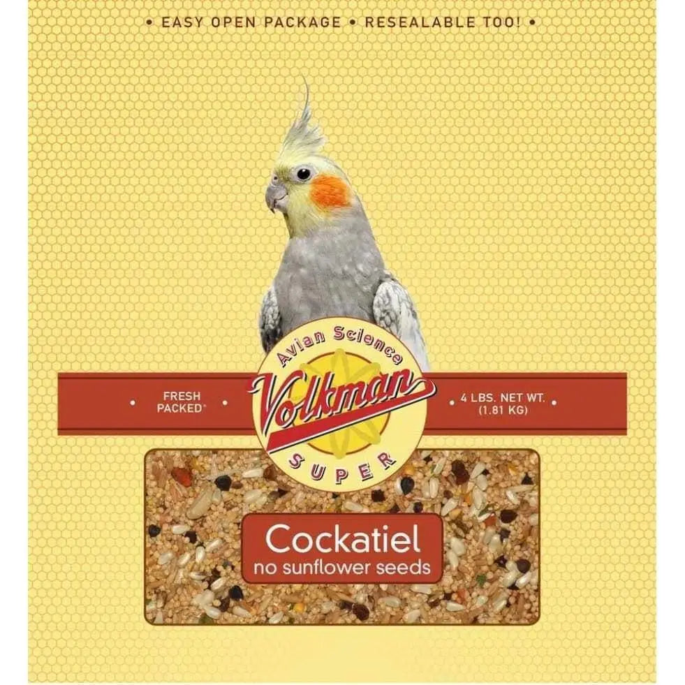 Volkman Seed Company's High - Quality Avian Science Super Cockatiel Bird Food Treat without Sunflower Seeds, Ideal for Small Pet Birds