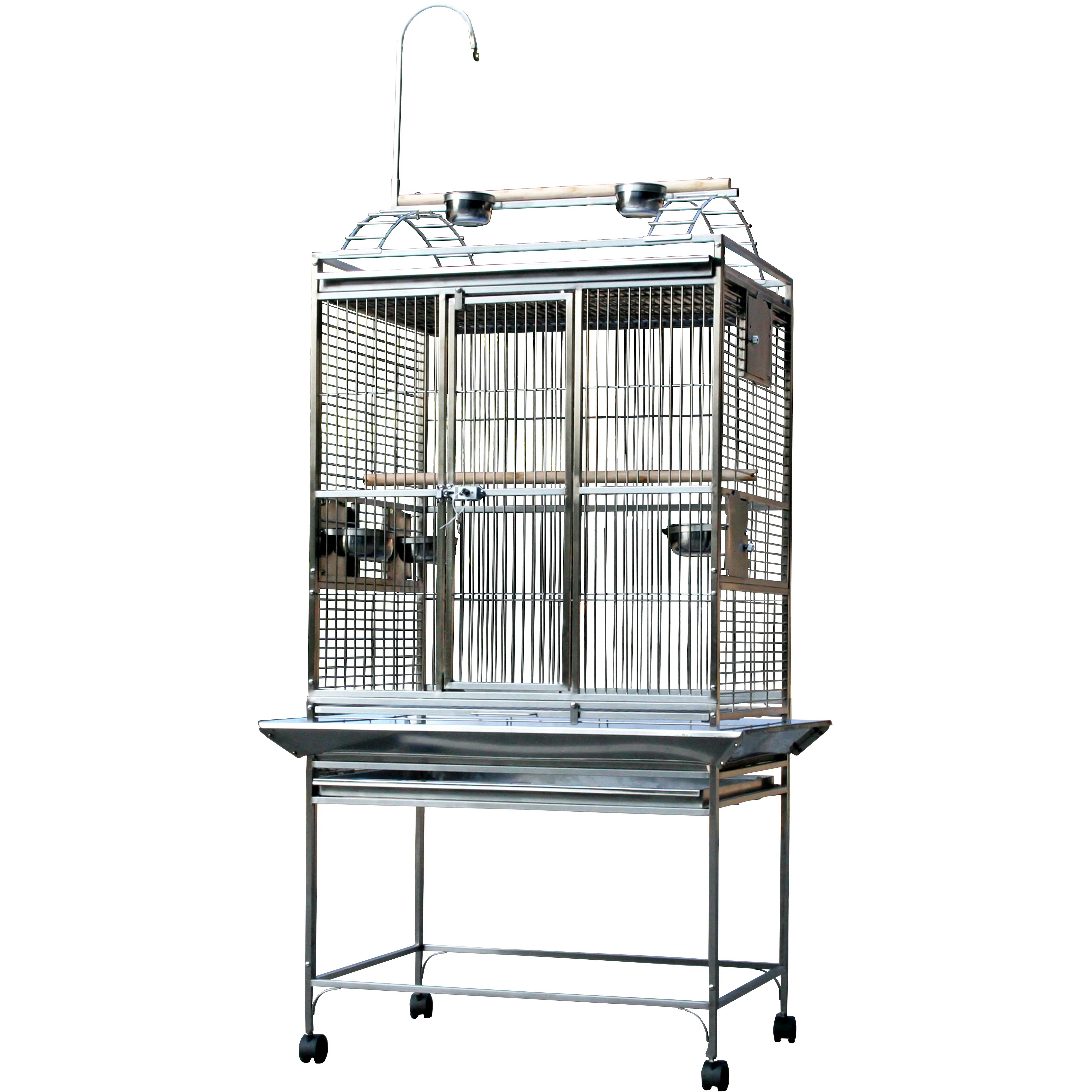 A & E Cages High - Quality 304 Stainless Steel Bird Cage with PlayTop