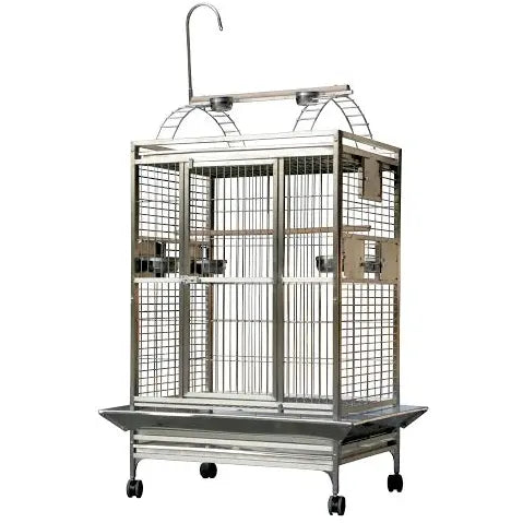 A & E Cages High - Quality 304 Stainless Steel Bird Cage with PlayTop