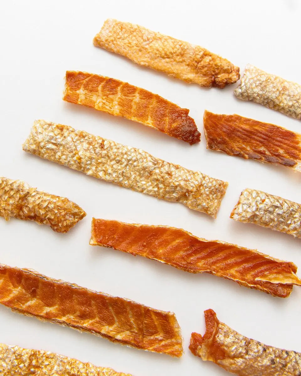 Polkadog 3 oz Premium Salmon Skin Jerky Dog Treats, 100% Natural