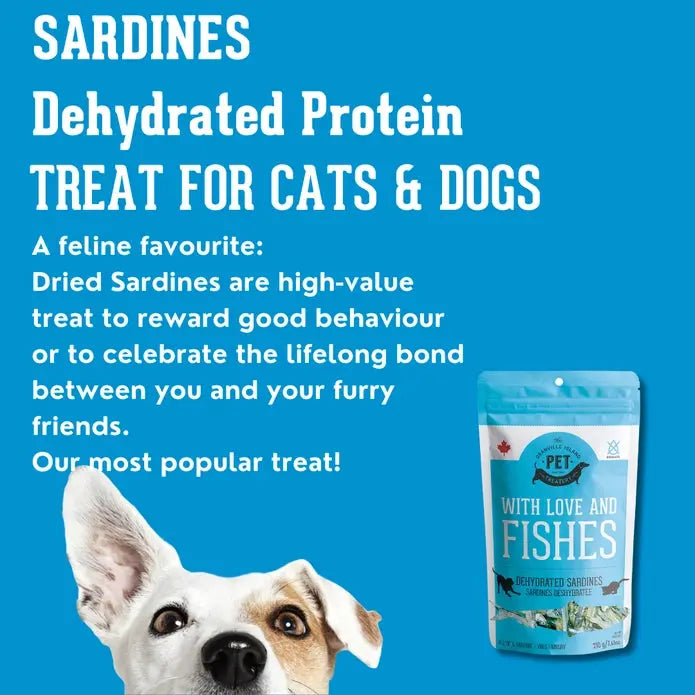 Granville High - Quality Dehydrated Protein Sardine Treats Ideal for Both Dogs and Cats