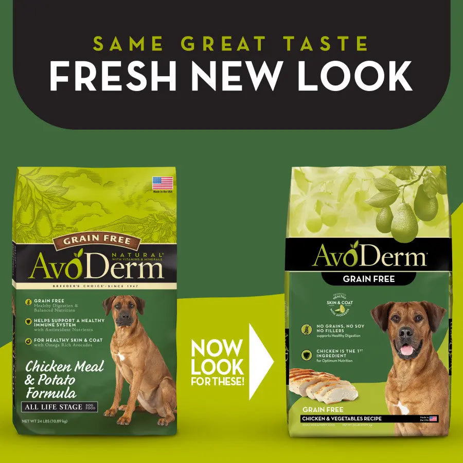 AvoDerm Grain - Free Dry Dog Food with Chicken and Vegetables for Canines