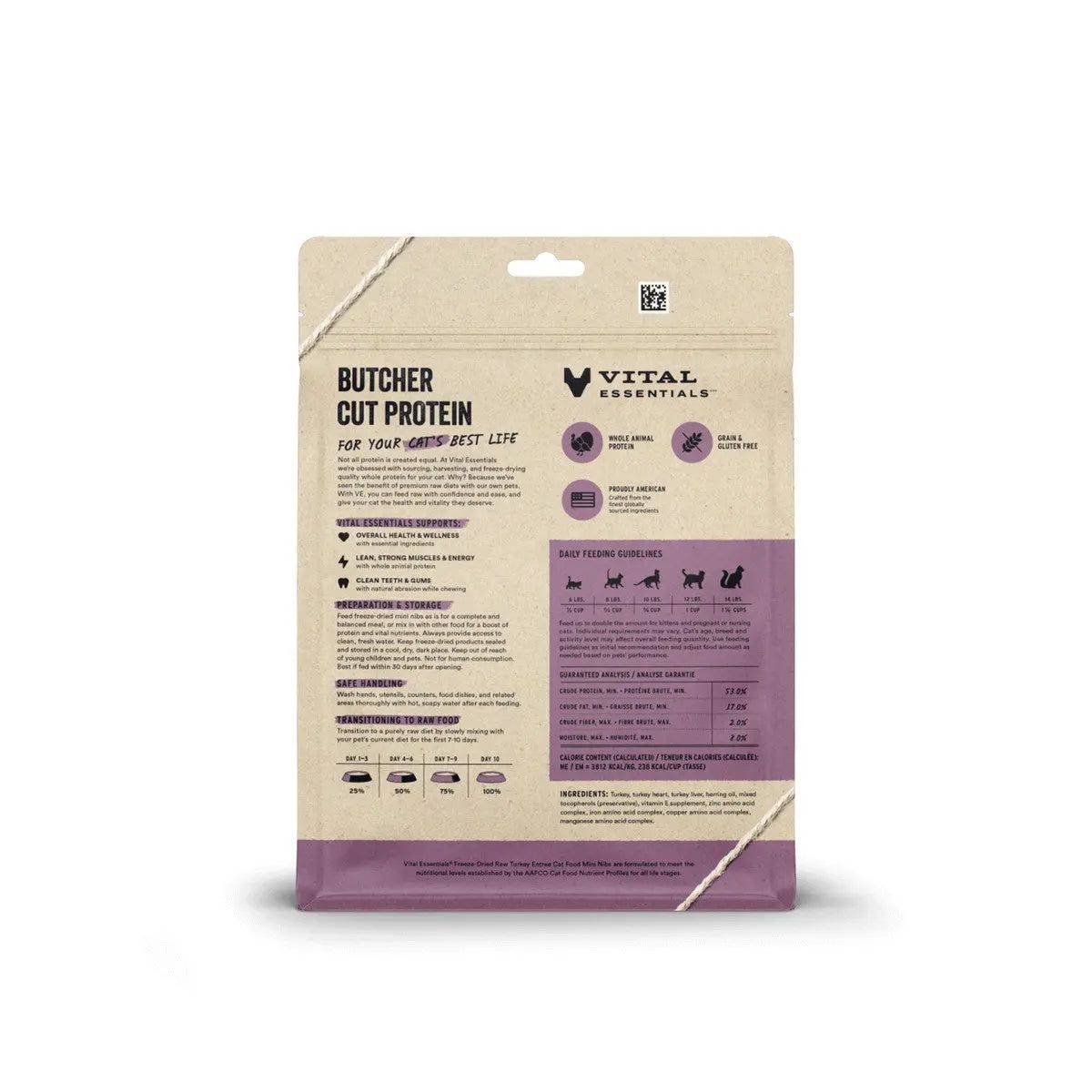 Vital Essentials® Freeze - Dried Mini Turkey Entree Cat Food Nibs