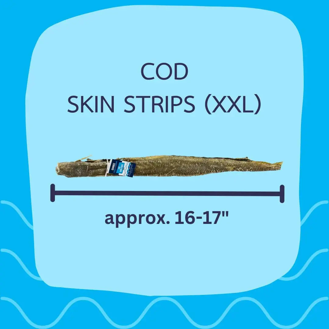 Gunni's All-Natural, Grain-Free Icelandic Cod Skin Dog Treats - 25 Count