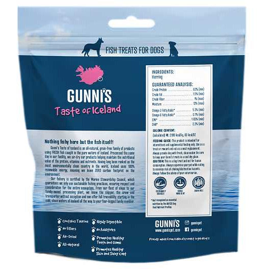 Gunni's Icelandic Heart-Healthy Herring Meat Bites for Dogs, 3.0oz