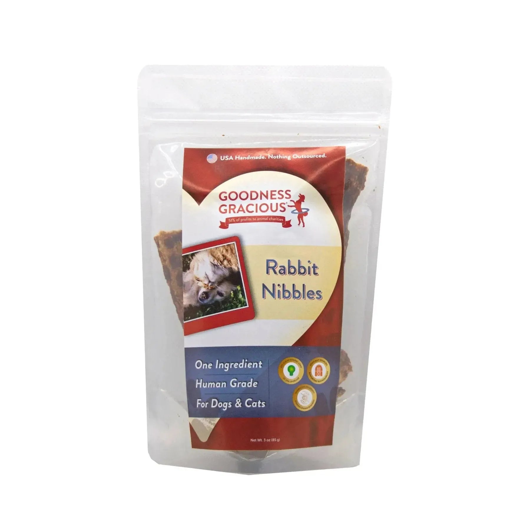 Goodness Gracious High - Quality Rabbit Nibbles Treats for Dogs and Cats