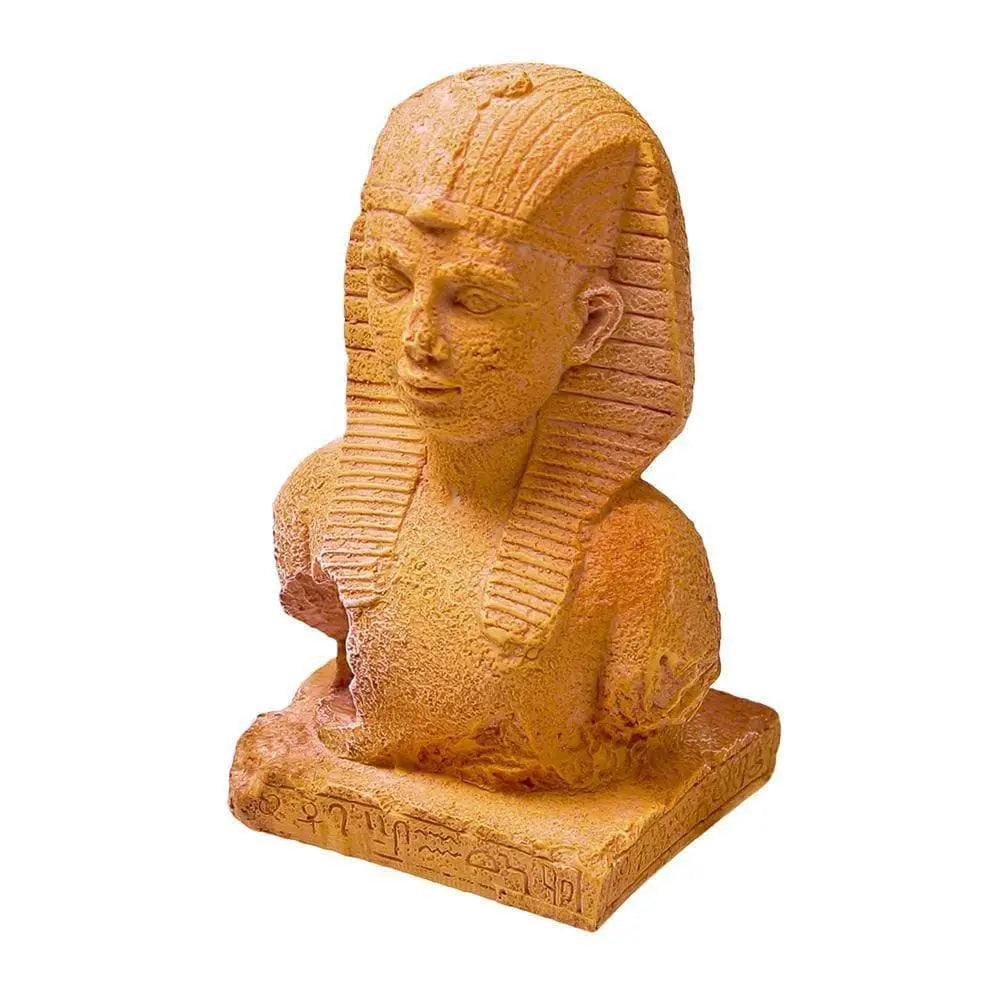 Blue Ribbon Exotic Terra Cotta Hand - painted King Tut Aquarium Ornament