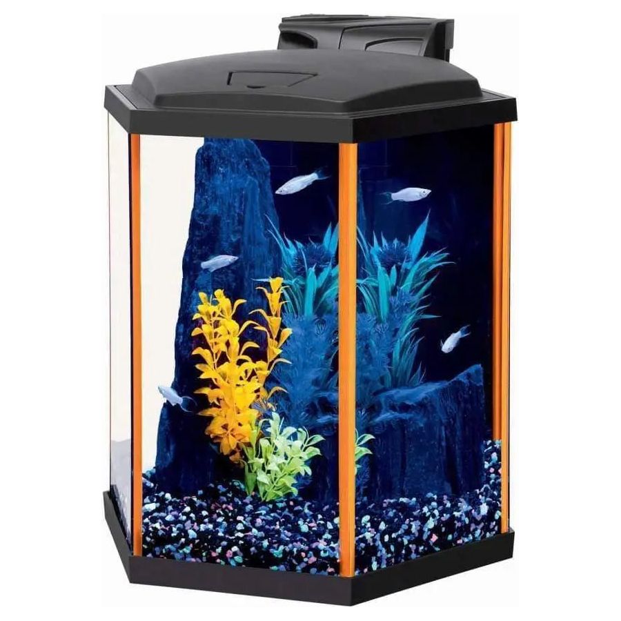 Aqueon 8-gal Orange NeoGlow Aquarium LED Kit with Colorful Silicone