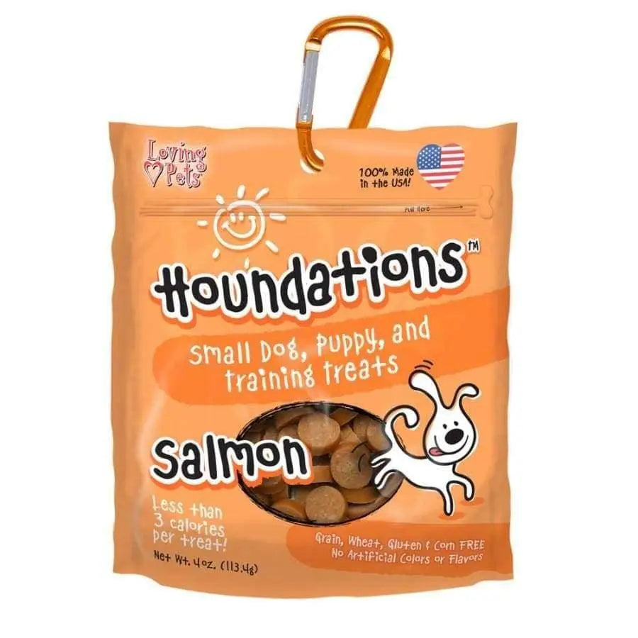 Loving Pets Salmon Flavored Bite-Size Soft Chew Dog Treats, Ideal for Small Dogs, 1 Pack of 4 oz