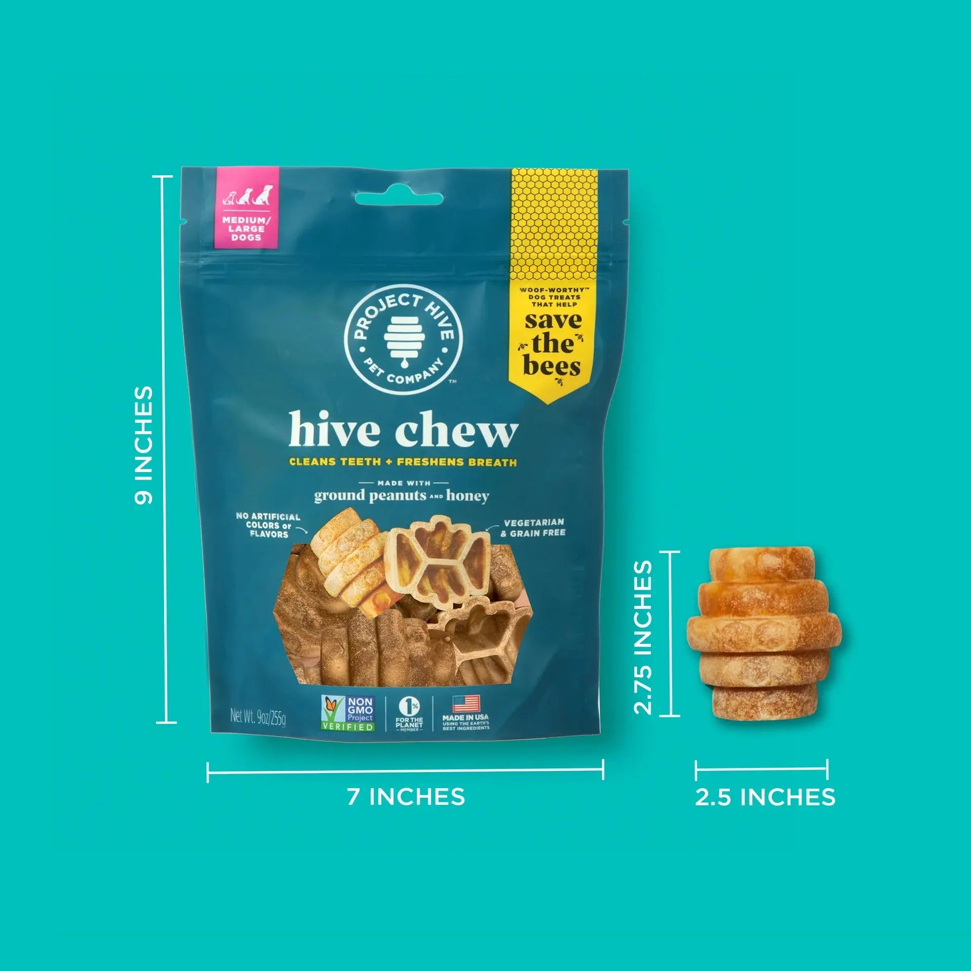 Project Hive Pet Company's Premium All - Natural Hive Dog Chew Treat