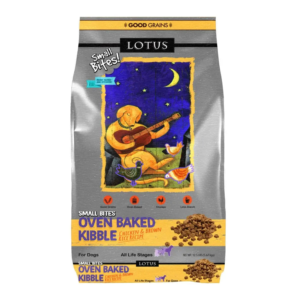 Lotus Oven-Baked Good Grains Chicken Recipe Adult Small Bites Dry Dog Food