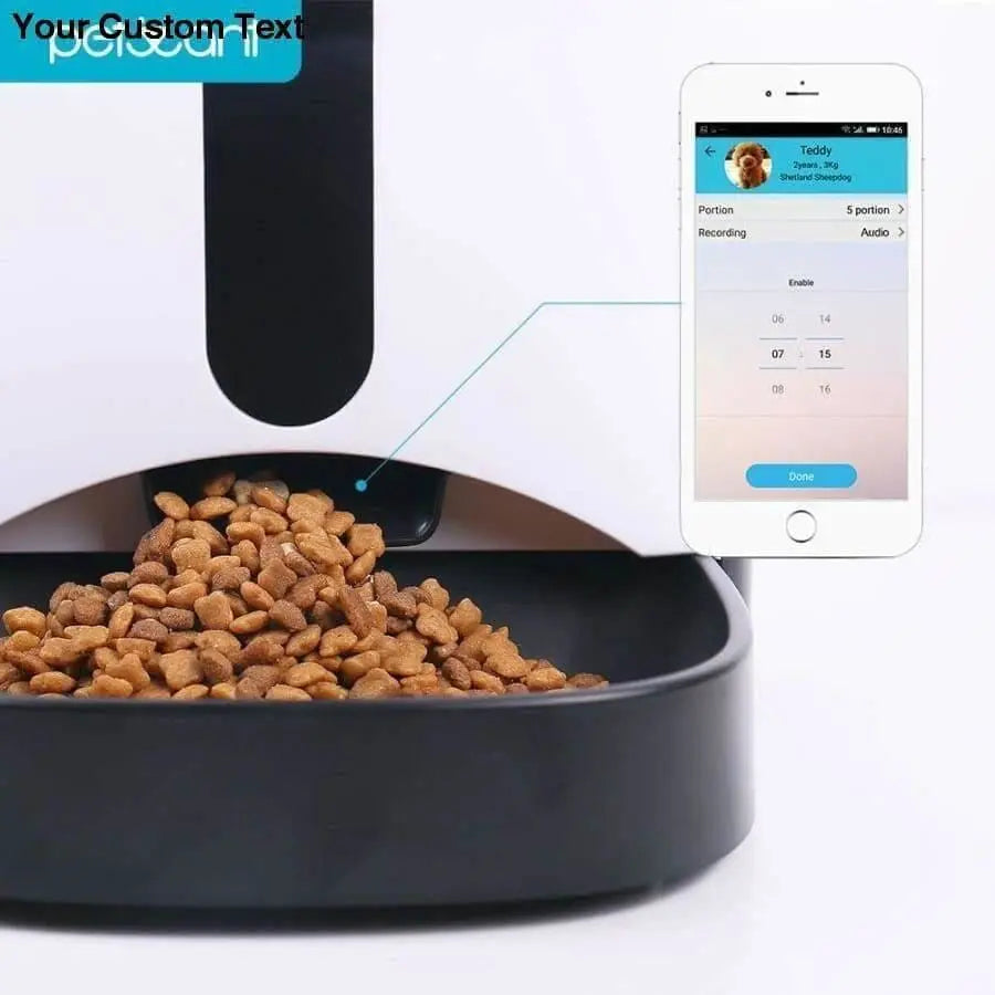 Smart Pet Feeder with App Control and Camera for Convenient Pet Feeding