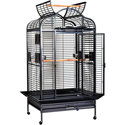 A & E Cages Majestic Open - Top Parrot Bird Cage with Multiple Practical Features