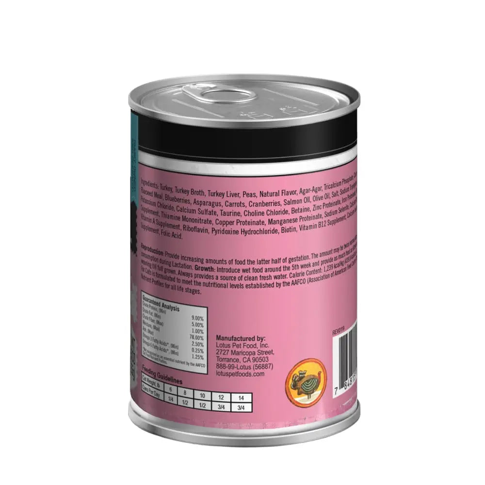Grain-Free Canned Lotus Turkey Pate Cat Food for All Life Stages