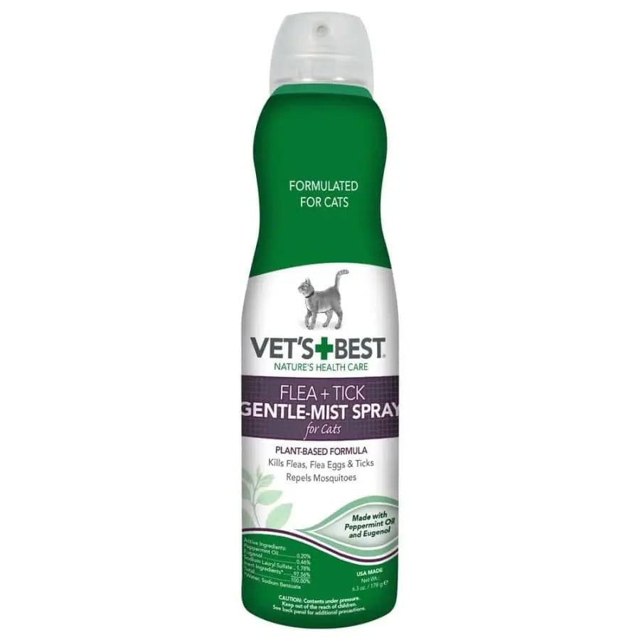 Vet's Best Gentle Mist Spray for Cats - 6.3 oz Flea and Tick Repellent Solution