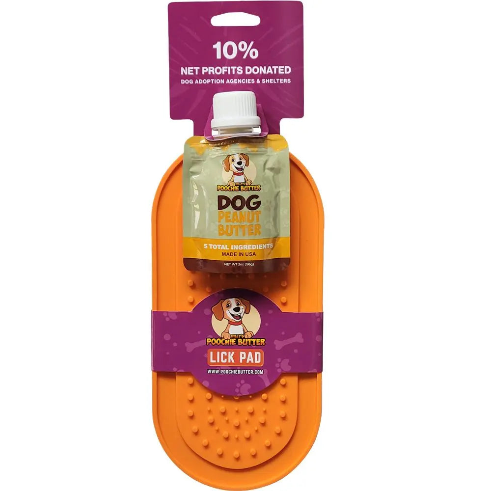 Poochie Butter Squeeze Pack and Lick Pad for Canine Delight