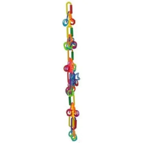 AE Cage Company Happy Beaks Colorful Acrylic Bird Toy with Rings, Stars and Rubber Parts