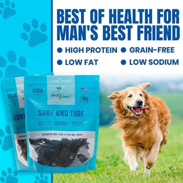 Mika & Sammy’s 5oz Premium Dehydrated Surf and Turf Dog Treats