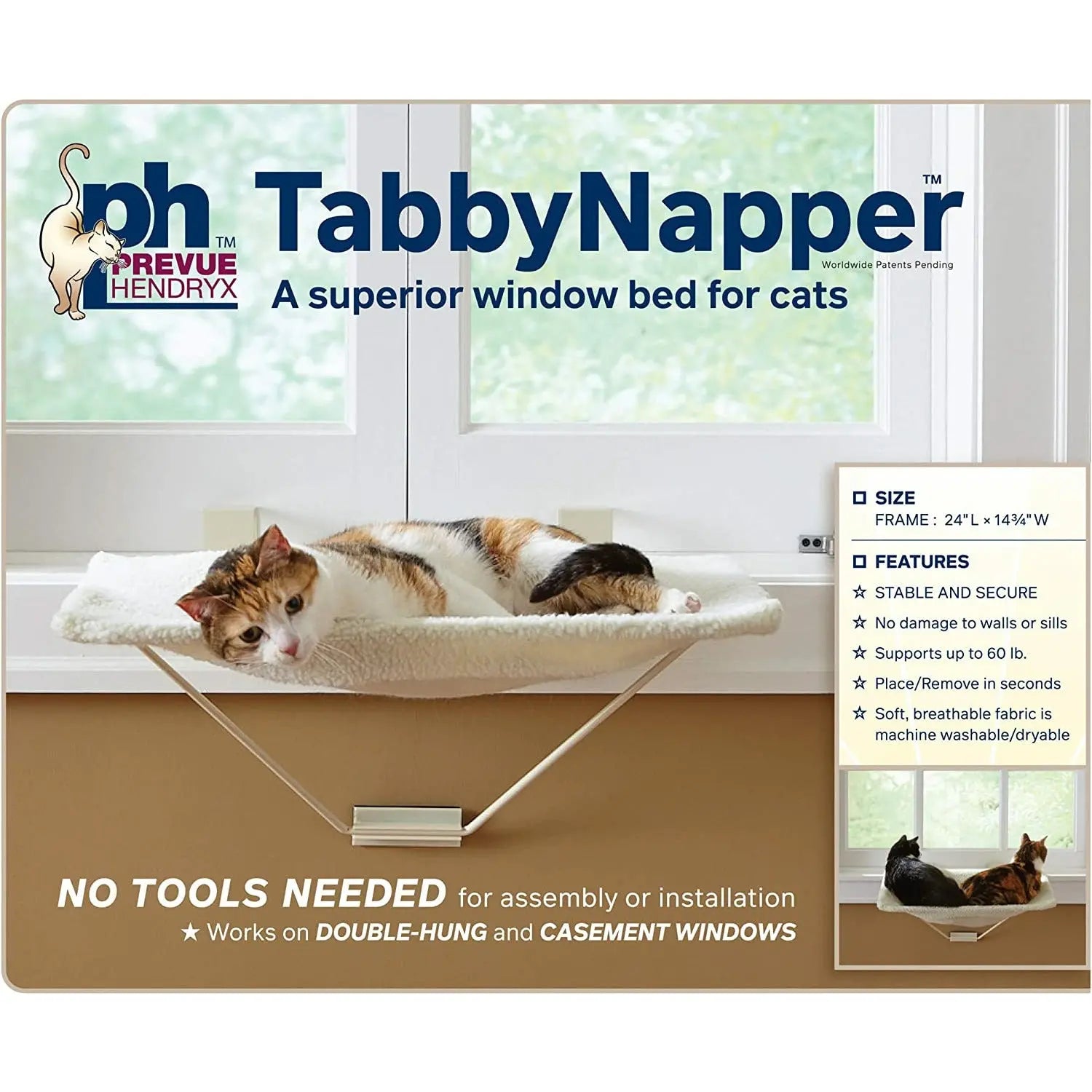 Prevue Pet Products Cozy TabbyNapper Cat Window Hammock for Indoor Cats