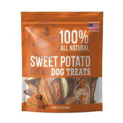 Wholesome Pride All - Natural Dehydrated Sweet Potato Chews for Dogs