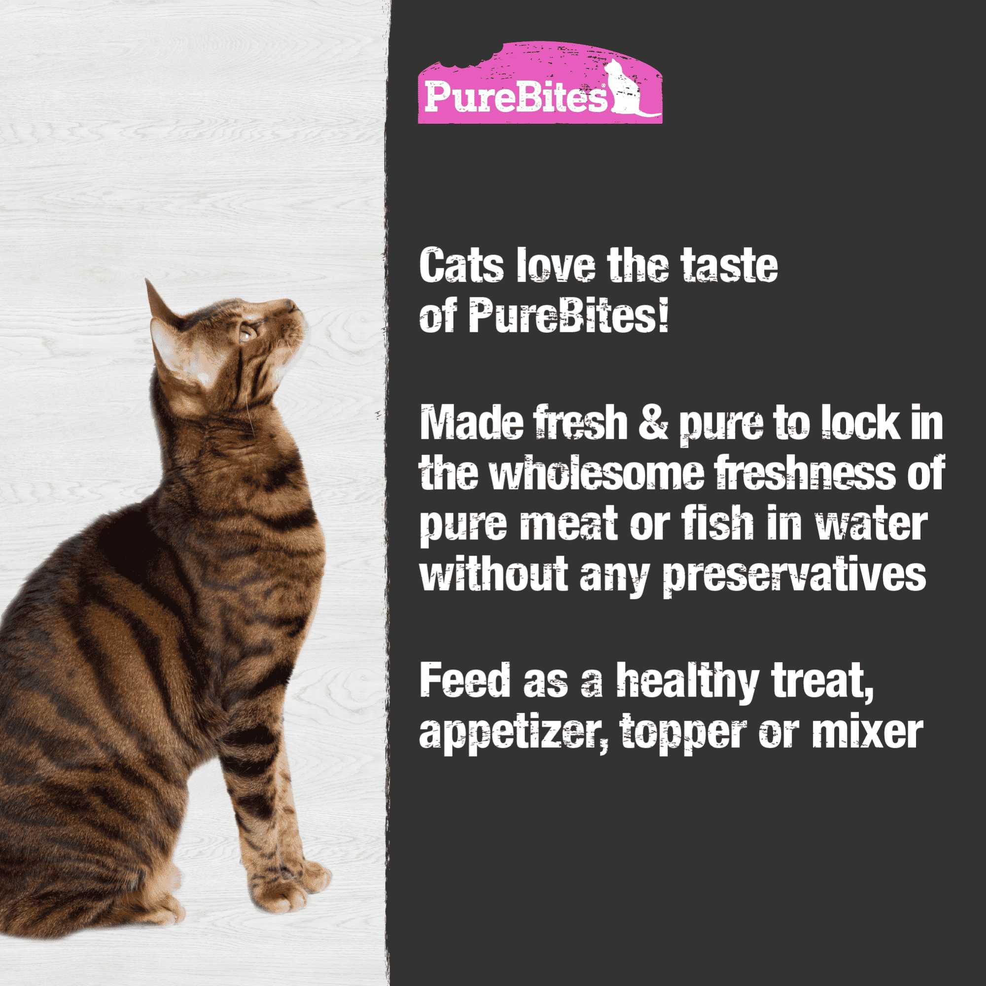 PureBites Mixers: Premium Wild Skipjack Tuna & Alaskan Salmon in Water Cat Food